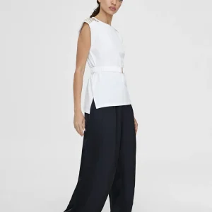 Lola Casademunt Camisetas Y Tops<Camiseta con cinturón BLANCO