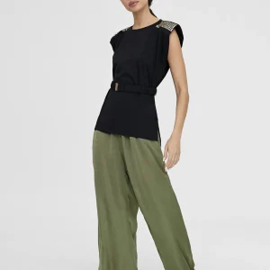 Lola Casademunt Camisetas Y Tops<Camiseta con cinturon BLANCO