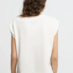 Lola Casademunt Camisetas Y Tops<Camiseta detalle bordado BLANCO