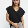 Lola Casademunt Camisetas Y Tops<Camiseta detalle cadena NEGRO