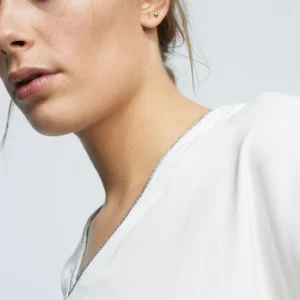 Lola Casademunt Camisetas Y Tops<Camiseta detalle cadena NEGRO