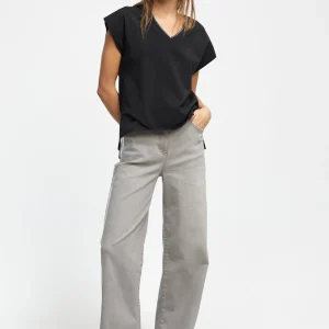 Lola Casademunt Camisetas Y Tops<Camiseta detalle cadena NEGRO