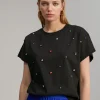 Lola Casademunt Camisetas Y Tops<Camiseta detalle joyas NEGRO