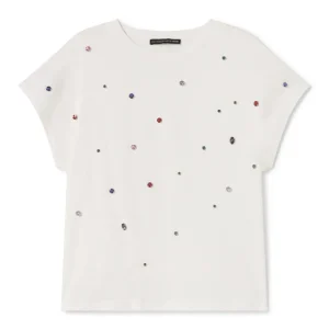 Lola Casademunt Camisetas Y Tops<Camiseta detalle joyas NEGRO