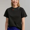 Lola Casademunt Camisetas Y Tops<Camiseta detalle pedrería BLANCO
