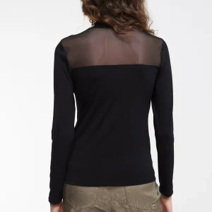 Lola Casademunt Camisetas Y Tops<Camiseta detalle transparencia NEGRO