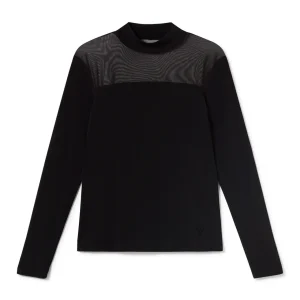 Lola Casademunt Camisetas Y Tops<Camiseta detalle transparencia NEGRO