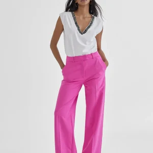 Lola Casademunt Camisetas Y Tops<Camiseta escote joyas BLANCO