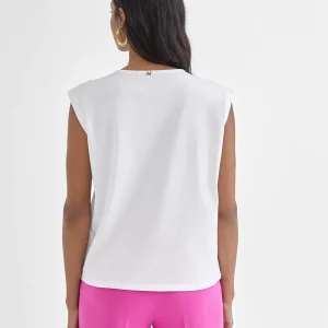 Lola Casademunt Camisetas Y Tops<Camiseta escote joyas BLANCO