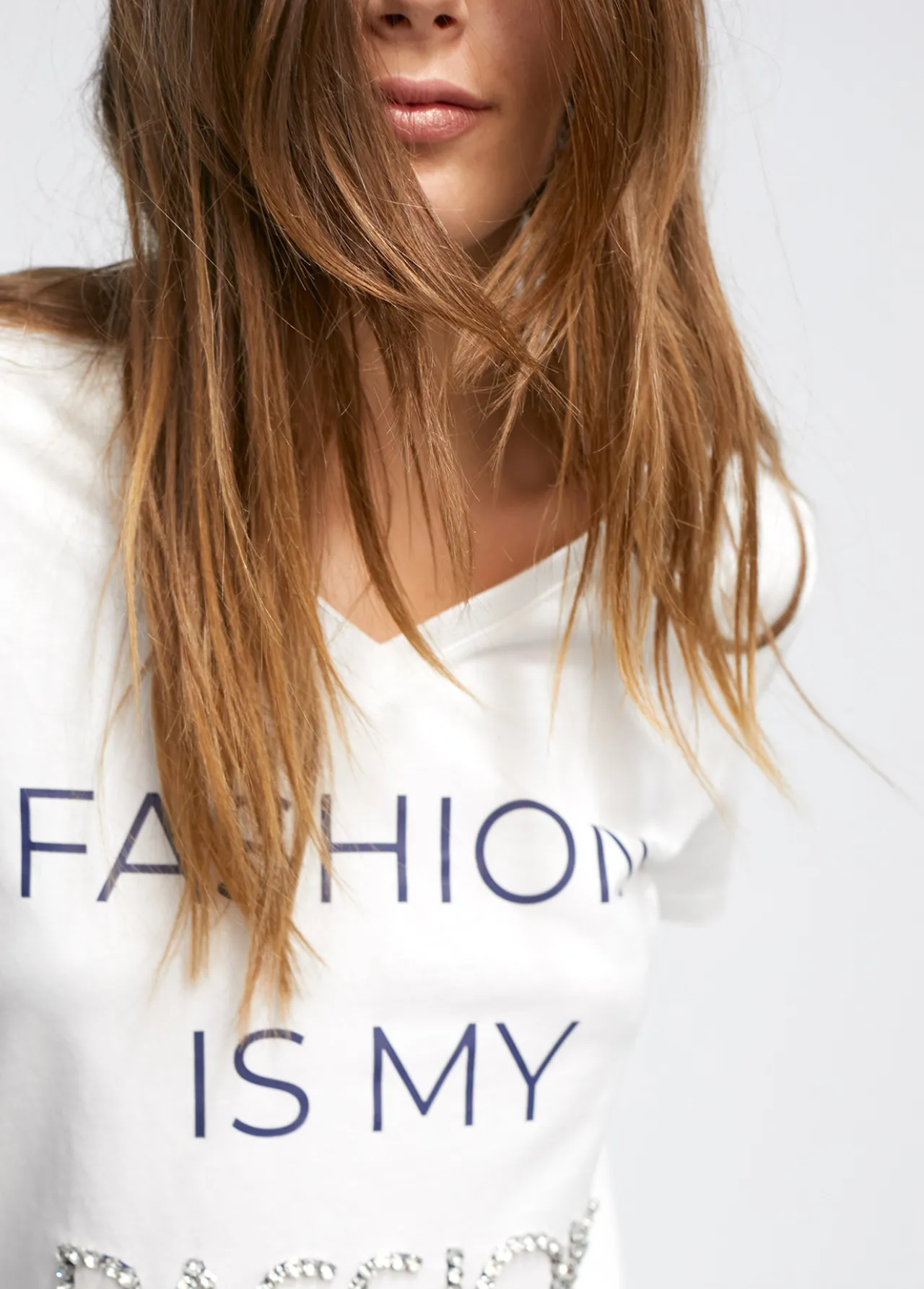 camiseta_fashion_is_my_passion_2.webp Lola Casademunt Camisetas Y Tops<Camiseta Fashion is my passion BLANCO