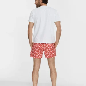 Lola Casademunt Camisetas Y Tops | Baño<Camiseta hombre BLANCO-ROJO
