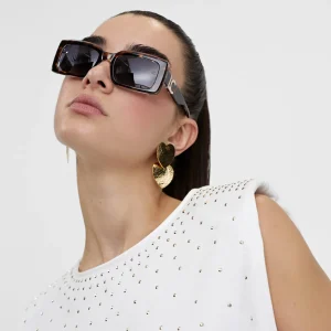 Lola Casademunt Camisetas Y Tops<Camiseta hombreras strass BLANCO