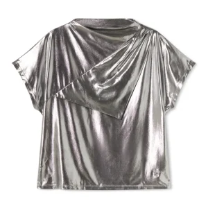 Lola Casademunt Camisetas Y Tops<Camiseta laminada plata PLATEADO