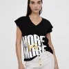 Lola Casademunt Camisetas Y Tops<Camiseta more is more NEGRO-BLANCO