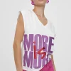 Lola Casademunt Camisetas Y Tops<Camiseta more is more BLANCO-ROSA