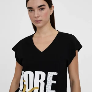 Lola Casademunt Camisetas Y Tops<Camiseta more is more NEGRO-BLANCO