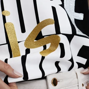 Lola Casademunt Camisetas Y Tops<Camiseta more is more NEGRO-BLANCO