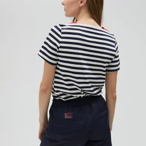 Lola Casademunt Camisetas Y Tops<Camiseta rayas manga corta en algodón 100% - Lola Casademunt AZUL-BLANCO