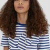 Lola Casademunt Camisetas Y Tops<Camiseta rayas posicionado LC AZUL-BLANCO