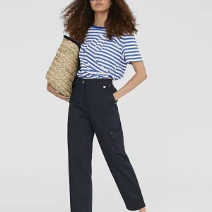 Lola Casademunt Camisetas Y Tops<Camiseta rayas posicionado LC AZUL-BLANCO