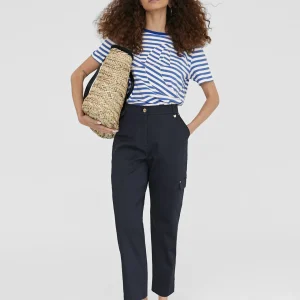 Lola Casademunt Camisetas Y Tops<Camiseta rayas posicionado LC AZUL-BLANCO