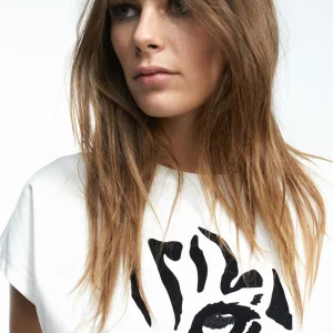 Lola Casademunt Animal Print | Camisetas Y Tops<Camiseta tigre BLANCO