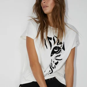 Lola Casademunt Animal Print | Camisetas Y Tops<Camiseta tigre BLANCO