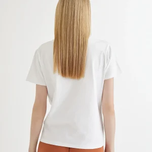 Lola Casademunt Camisetas Y Tops<Camiseta tigre bordado BLANCO-ROSA
