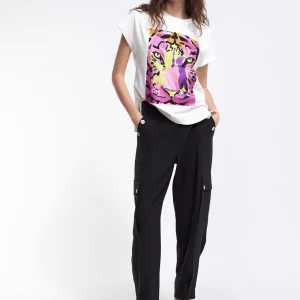 Lola Casademunt Camisetas Y Tops<Camiseta tigre multicolor BLANCO