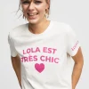Lola Casademunt Camisetas Y Tops<Camiseta Très Chic BLANCO