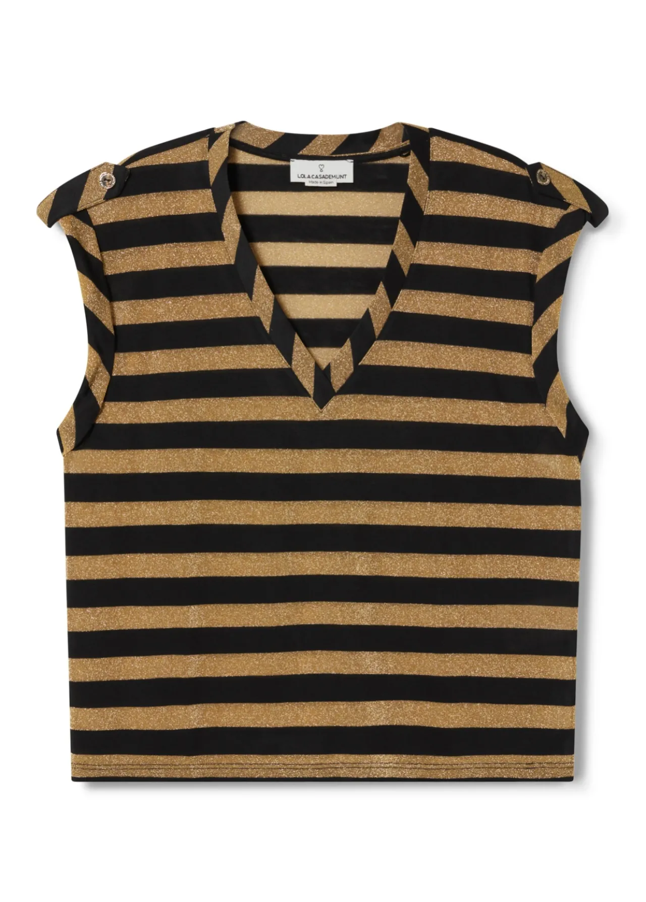 camisetea_rayas_lurex_1.webp Lola Casademunt Camisetas Y Tops<Camisetea rayas lurex METAL-NEGRO