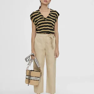 Lola Casademunt Camisetas Y Tops<Camisetea rayas lurex METAL-NEGRO