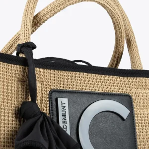 Lola Casademunt Bolsos | Baño<Capazo con ribetes a contraste MARRON-NEGRO