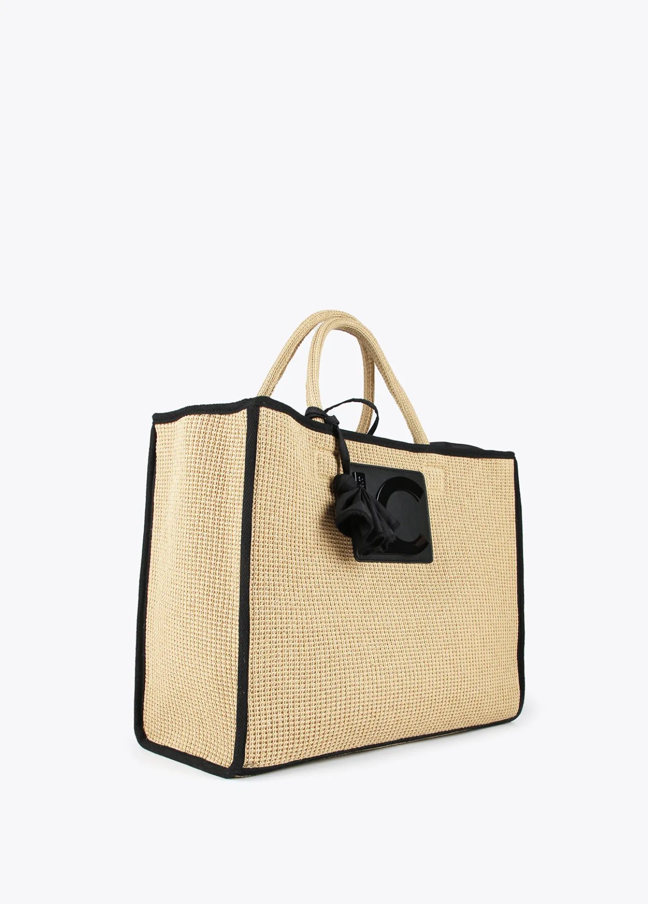 capazo_con_ribetes_a_contraste_5.webp Lola Casademunt Bolsos | Baño<Capazo con ribetes a contraste MARRON-NEGRO