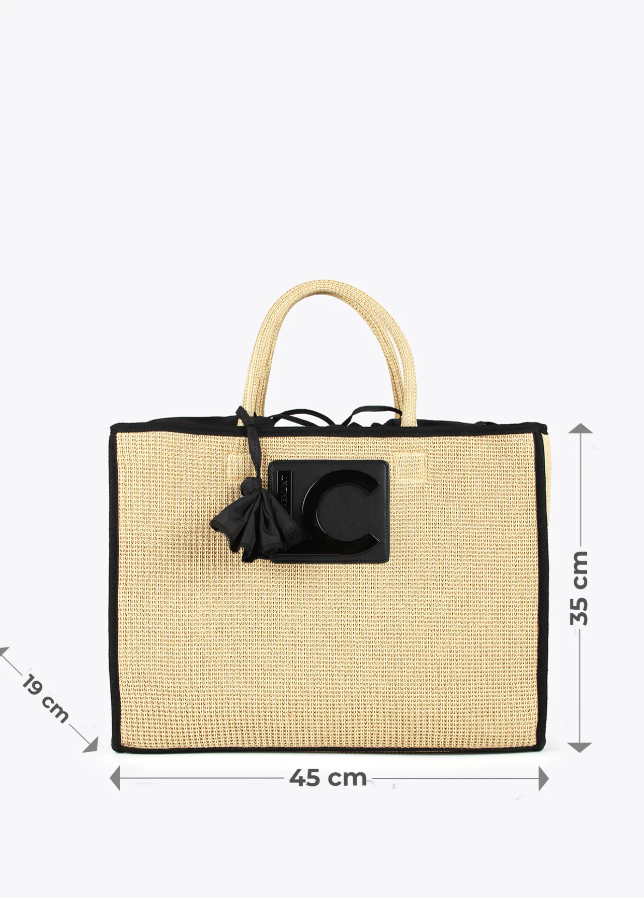 capazo_con_ribetes_a_contraste_6.webp Lola Casademunt Bolsos | Baño<Capazo con ribetes a contraste MARRON-NEGRO