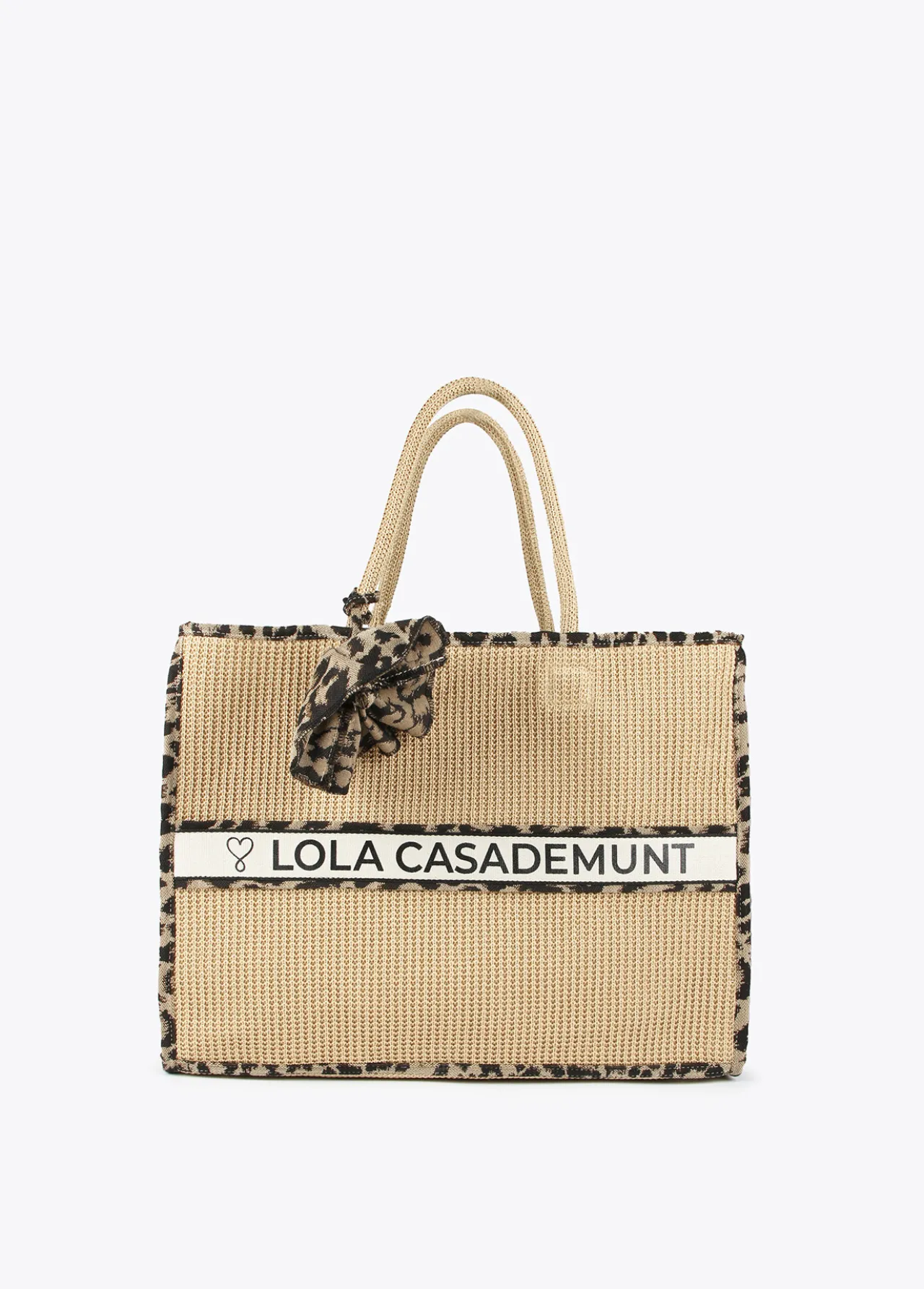 capazo_detalles_animal_print_0.webp Lola Casademunt Bolsos | Baño<Capazo detalles animal print MARRON-NEGRO