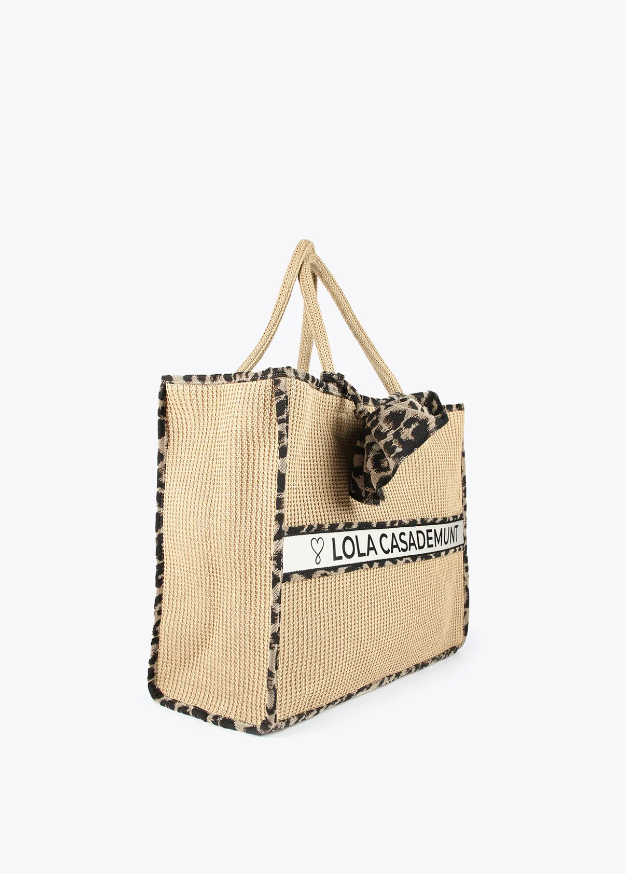 capazo_detalles_animal_print_3.webp Lola Casademunt Bolsos | Baño<Capazo detalles animal print MARRON-NEGRO