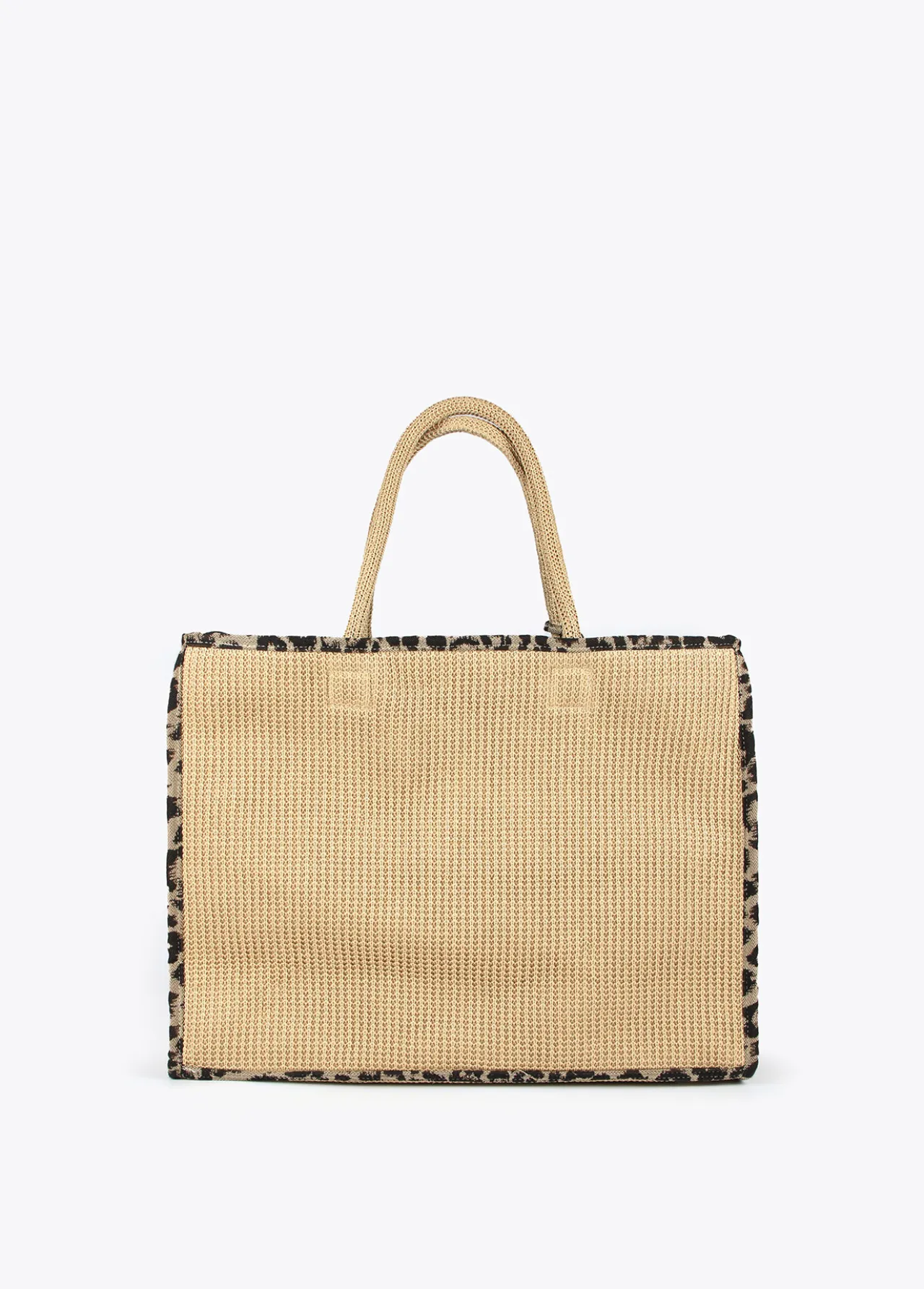 capazo_detalles_animal_print_4.webp Lola Casademunt Bolsos | Baño<Capazo detalles animal print MARRON-NEGRO