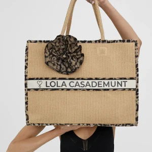 Lola Casademunt Bolsos | Baño<Capazo detalles animal print MARRON-NEGRO