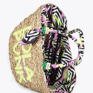 Lola Casademunt Bolsos | Baño<Capazo Letras contraste. BEIG