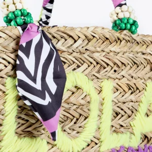 Lola Casademunt Bolsos | Baño<Capazo Letras contraste. BEIG