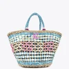 Lola Casademunt Bolsos | Baño<Capazo trenzado gométrico MARRON-NEGRO