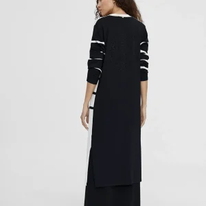 Lola Casademunt Chaquetas Y Gabardinas | Punto<Cardigan punto de rayas NEGRO-CRUDO