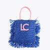 Lola Casademunt Bolsos | Baño<Cesto con logo a contraste AZULELECTRICO