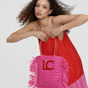 Lola Casademunt Bolsos | Baño<Cesto con logo a contraste AZULELECTRICO