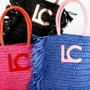 Lola Casademunt Bolsos | Baño<Cesto con logo a contraste AZULELECTRICO