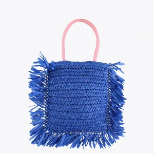 Lola Casademunt Bolsos | Baño<Cesto con logo a contraste AZULELECTRICO
