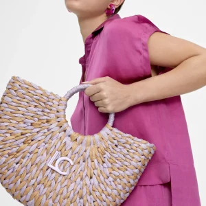 Lola Casademunt Bolsos | Baño<Cesto efecto ráfia MARRON-NEGRO