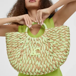 Lola Casademunt Bolsos | Baño<Cesto efecto ráfia MARRON-NEGRO