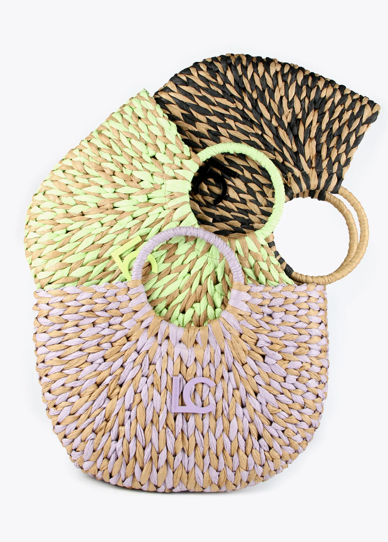 cesto_efecto_rfia_2-1.webp Lola Casademunt Bolsos | Baño<Cesto efecto ráfia MARRON-NEGRO